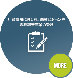 行政機関における、森林ビジョンや各種調査事業の受託